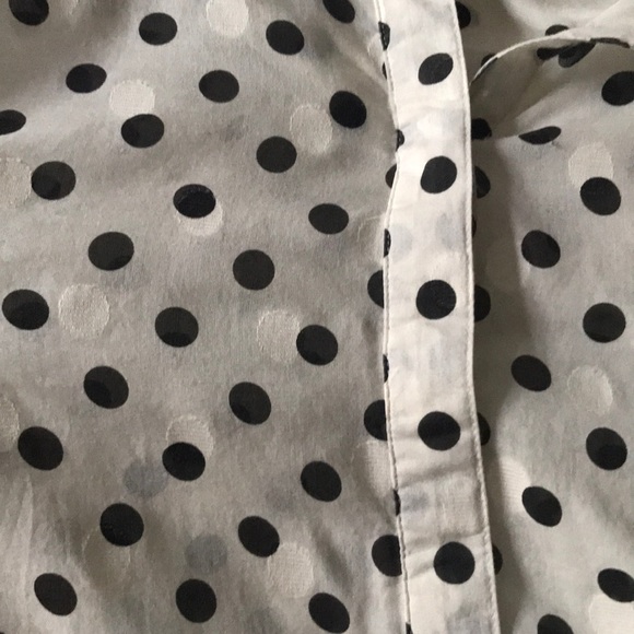 J Crew Factory Jacquard Polka Dot Blouse - Picture 10 of 10